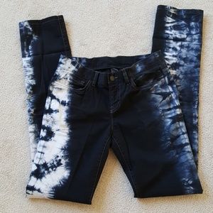 London Jean * Blue & White tie die skinny jean